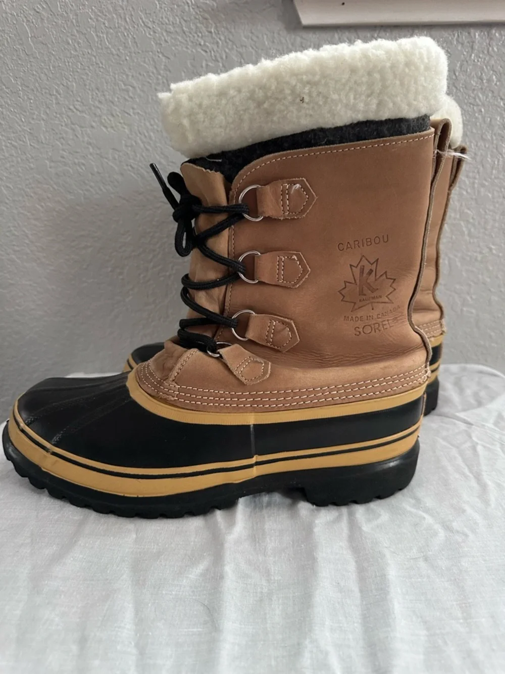Sorel Caribou Waterproof Snow Boots Men’s 10 Brown Black Winter Duck Boots‎